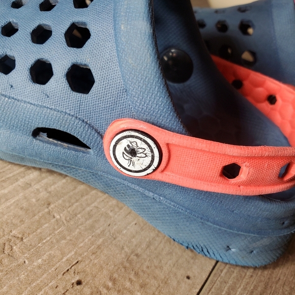 Joybees Blue and Red Toddler Boy Slip-On Clog Water Shoes Size 10/11 GUC - Picture 7 of 14